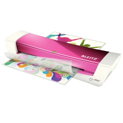 Image of Leitz 73681023 iLam A4 Laminator, Ideal for Home Office, Wow Metallic Pink
