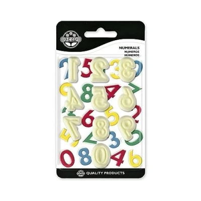 Image of JEM Numeral Cutters for Sugarcraft and Cake Decorating, Set of 10, Off white
