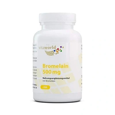 Image of Vita World 3 Pack Bromelain 500Mg x 100 Capsules Made in Germany Vegan