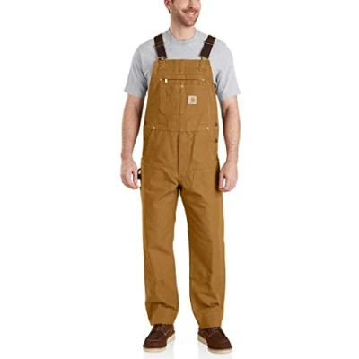Image of Carhartt Men&#039;s Relaxed Fit Duck Bib Overall, Brown, 36W / 32L