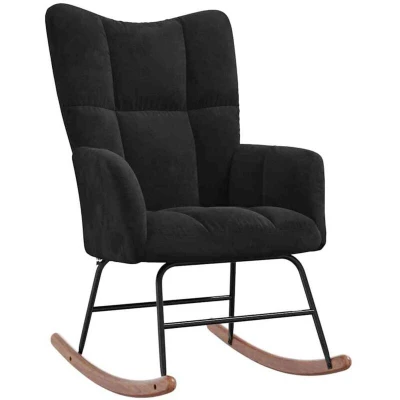 Image of vidaXL Rocking Chair Black Velvet