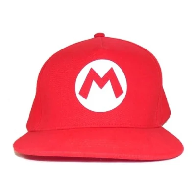 Image of Nintendo Super Mario Badge (Snapback Cap) One Size Red