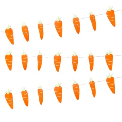 Image of Amscan 9913401 Easter Party Paper Carrots Garland Bunting Decoration 1.6m