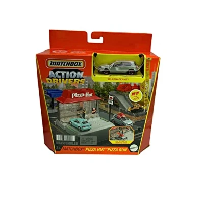 Image of Mattel Matchbox Action Drivers Pizza Hut Run Playset