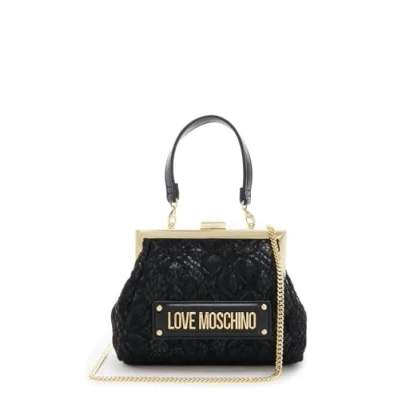 Image of Love Moschino Quilted Clutch, Women&#039;s, Size: One Size, Black
