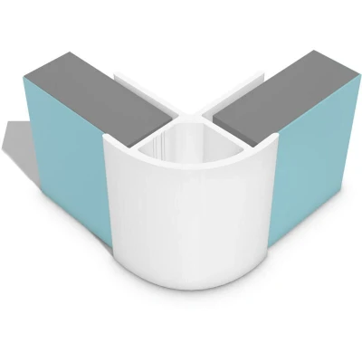 Image of Multipanel Wall Panel External Corner Profile Type B White