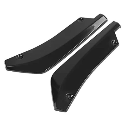 Image of Rear Bumper Lip Splitter, Diffuser, 1 Pair of Universal Car Modified Canard Diffuser Spoiler Splitter Fins(Black)