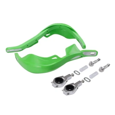 Image of GOOFIT 1&quot; Aluminium Alloy Handlebar Hand Brush Guards Protector Handguards Kit Replacement For Motocross Motorcycle Off road Pit Dirt Bike ATV Green