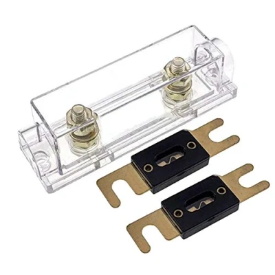 Image of ETOPARS 200A Plated ANL Fuse Holder Auto Stud Fuses AMP Gold Blade Car Audio Automotive Protect Safety Fit 0 2 4 Gauge Wire