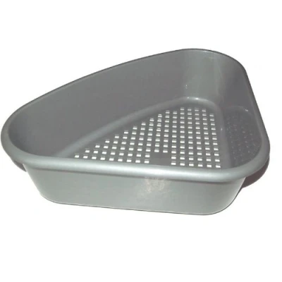 Image of Grey Kitchen Plastic Corner Drainer Sink Tidy Holder Stand