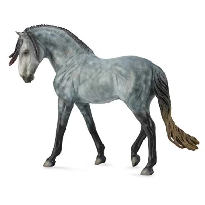 Image of CollectA Andalusian Stallion Dark Dapple Grey Deluxe 1:12 Scale