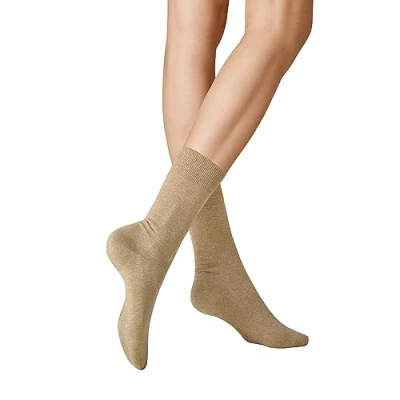 Image of KUNERT Women&#039;s Liz Pressure Free Waistband Knit Socks, Beige melt, 35 38