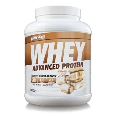 Image of Per4m Protein Whey Powder 67 Servings of High Shake with Amino Acids for Optimal Nutrition When Training Low Sugar Gym Supplements (S&#039;Mores, 2010g)