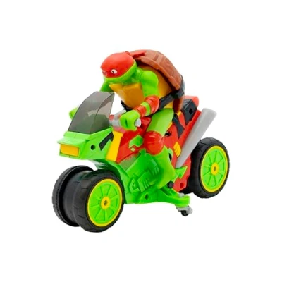 Image of Teenage Mutant Ninja Turtles TMNT Side Winding and 360 Degree Drift Action Motorcycle Raph&#039;s Rad Ride RC Series Toys &amp; Gifts for Children 3+