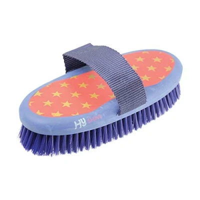 Image of HyShine Stars Easy Grip Body Brush: Navy/red