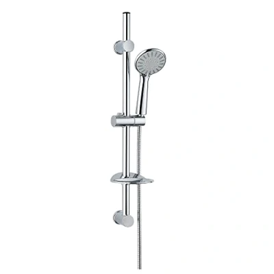 Image of Blue Canyon Trinity Shower Kit + 1.5m Hose &amp; Rail, Chrome Kits Riser Rails, High Pressure Water Flow, Customised Bathing with 5 Mode Spray, Adjustable Handset, Easy to Instal