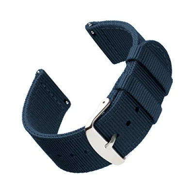 Image of Archer Watch Straps Premium Nylon Quick Release Replacement Bands for Men and Women, Watches Smartwatches (Navy, 18mm)
