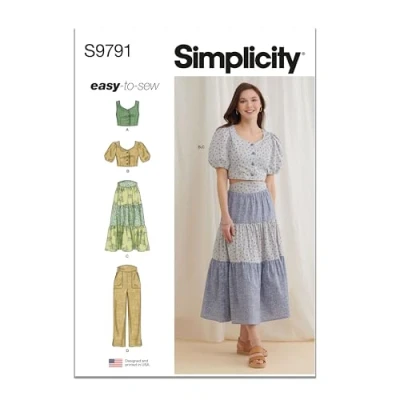 Image of SIMPLICITY SS9791P5 Misses&#039; Tops, Skirt and Pants P5 (12 14 16 18 20)
