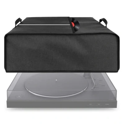 Image of Kingshion Turntable Dust Cover, Record Player Protective Case Compatible with SL Q300/SL B250 /SL B260/SL BD20/SL BD27/SL BD35/SLD 20/SL PC11/SL1200/SL1210 Pioneer PLX 1000 Dark Grey