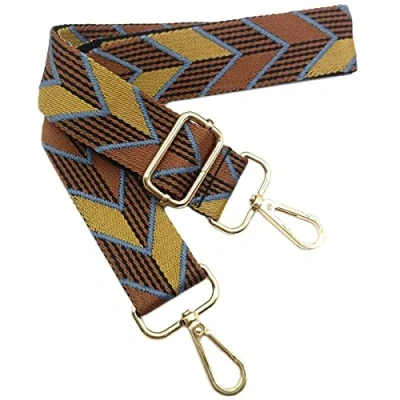 Image of Adjustable Shoulder Strap for Bags, Yellow Brown, Bag Straps Changeing, Wide with Carabiner Gold, 80 130 cm Carry Women, Strap, Handbag, 3.8 cm, 205