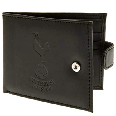 Image of Tottenham Hotspur FC Official RFID Embossed Leather Wallet (One Size) (Black)