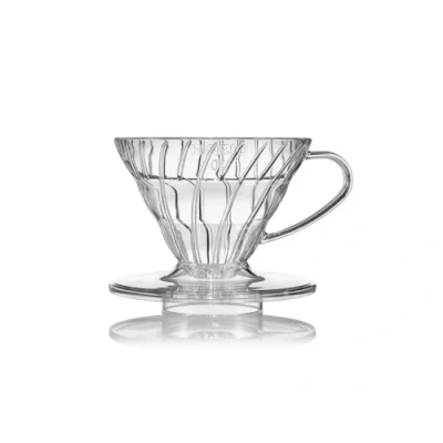 Image of HARIO VDR 01 T Transparent Dripper Clear Coffee Hand Drip for 1 to 2 Cups, Made in Japan