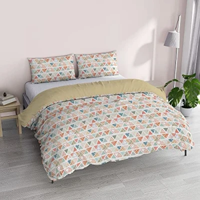 Image of Italian Bed Linen Fantasy Microfibre Duvet Cover Set, Different, Double