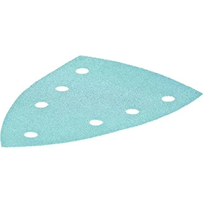 Image of Festool 497138 STF Delta/7 P120 GR/100 Sandpaper, Set of 100 Pieces, Blue,16.5 x 11 12.5 cm