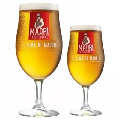 Image of County Engraving Personalised Engraved Glass Made from A Madri Excepcional Chalice 1 Pint Enter Your Own Custom Text (Half Pint)