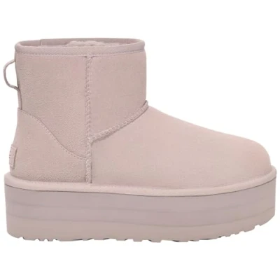 Image of UGG Classic MINI Platform ankle boots, Women&#039;s, Size: 9, Pale smoke Suede