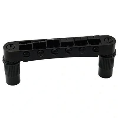 Image of Musiclily Pro 52mm String Spacing Tune o matic Bridge Wide Body LP for Epiphone Les Paul SG Style Electric Guitar, Black
