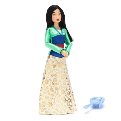 Image of Disney Store Official Mulan Classic Doll, 29cm/11, Fully Poseable Doll in an Elegant Outfit, Includes Toy Hair Brush Suitable for Ages 3+