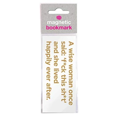 Image of Brainbox Candy Funny Rude &#039;A Wise Woman&#039; Magnetic Bookmark Perfect Birthday Gift for Him Her Friends Book Lovers Bookworms Stocking Fillers