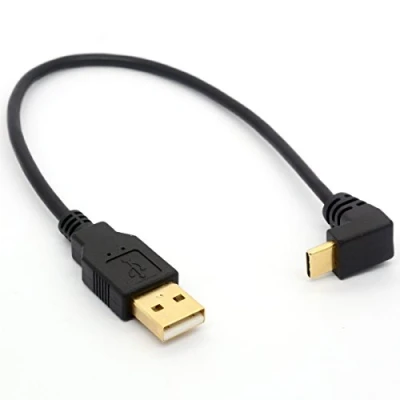 Image of OpenII 90 Degree Angled USB Type C Male to A Cable Gold plated Sygn and Charge Adapter, 25 cm