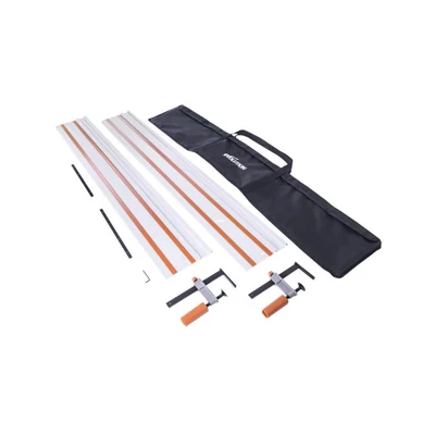 Image of Evolution Power Tools ST2800 Circular Saw Guide Rail/Track Fits Makita, Bosch, Festool, (Clamps and Carry Bag Included), 2 Piece Track (1400mm x 2) 2800 mm