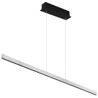 Image of Dentsy 120cm Bar Pendant Ceiling Light Matt Silver LED Dimmable 4000K Touch Dimmer