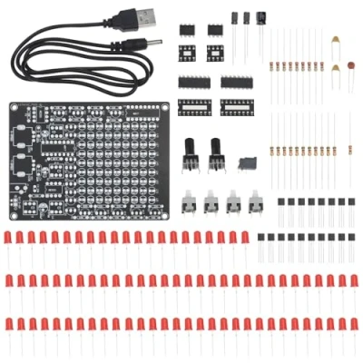 Image of YINETTECH Soldering Practice Kit LED Chaser DIY Electronic Project for School Education Science Competitions Family
