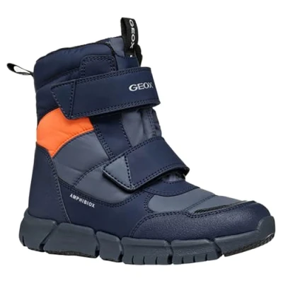 Image of Geox J FLEXYPER BOY B ABX Snow Boot, AVIO/FLUOORANGE, 11 UK Child