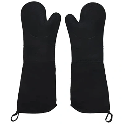 Image of XIAOJUN 1 Pair Professional Silicone Oven Mitts Baking Gloves Elbow Length Heat