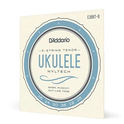 Image of D&#039;Addario EJ88T 6 Nyltech Ukulele, String Tenor