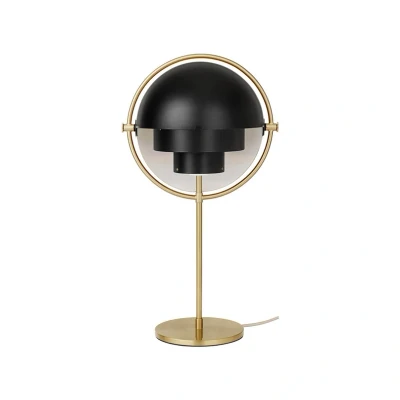Image of GUBI Multi Lite table lamp, height 50 cm, brass/black