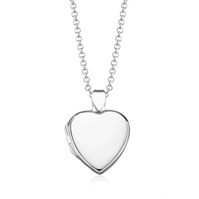 Image of Lily Charmed 925 Sterling Silver Large Heart Locket Necklace with 18&quot; Chain