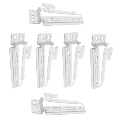 Image of Zanussi Fridge Freezer Door Plastic Mounting Slide Bracket Fixing Kit (Pack of 6)