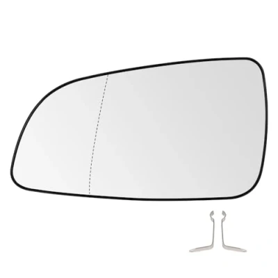 Image of SENZEAL Wing Mirror Glass Heated Left Passenger Side for Vauxhall Astra H MK5 2004 2005 2006 2007 2008 6428785 6428786 (Left)