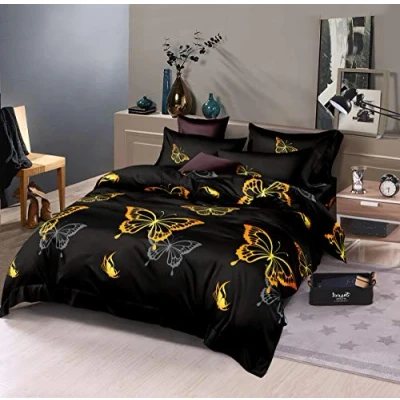Image of THL 3d Design Printed 4 Piece Complete Bedding Set Duvet Quilt Cover Fitted Sheet Pillowcase (333, Double)