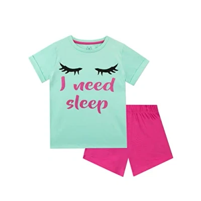 Image of Harry Bear Girls Pyjamas I Need Sleep Pink 9 10 Years