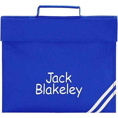 Image of Personalised Embroidered Name School Book Bag (Royal Blue)