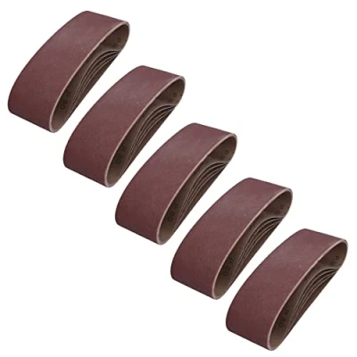Image of 75mm x 533mm 80 Grit Medium Abrasive Sanding Belt Sander Discs 25 Pack