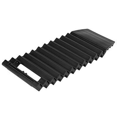 Image of KIMISS Snow Traction Mats, Off Road Rescue Wheel Tire Mats Track Emergency Pad Grip for Cars, Vans Ice Mud Sand(Black)