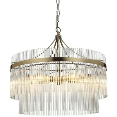 Image of Marietta 5 Light Multi Arm Lamp Ceiling Pendant Antique Brass